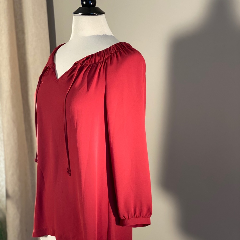 Loft, Size Medium, Dark Red, 100% Polyester - image 2